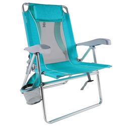 Kijaro 5-Position Turquoise Beach Beach Chair