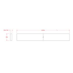SteelWorks 0.125 in. X 0.5 in. W X 48 in. L Low Carbon Steel Flat Bar