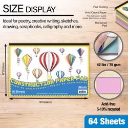 Bazic Products 12 in. W X 18 in. L Construction Paper 16 sheet