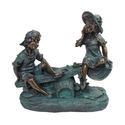 Alpine Stone Brown 14.85 in. Statuary