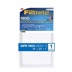 Filtrete 14 in. W X 20 in. H X 1 in. Polypropylene 1900 MPR Pleated Allergen Air Filter 1 pk