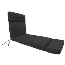 Jordan Manufacturing Charcoal Gray Olefin Chaise Lounge Cushion 3.5 in. H X 22 in. W X 72 in. L