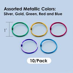 Bazic Products 1 Assorted Color Book Rings 10 pk