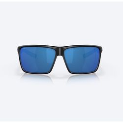 Costa Rincon II Sunglasses Men's Matte Black Frame Blue Mirror Lens Polarized Blue Light Blocking