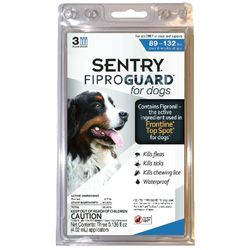 Sentry Fiproguard Liquid Dog Flea and Tick Drops 9.70%Fipronil and 90.30%Other Ingredients 0.136 oz