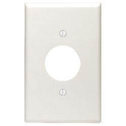 Leviton White 1 gang Thermoset Plastic Single Outlet Wall Plate 1 pk