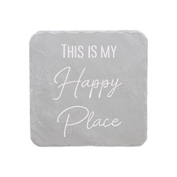 Pavilion Stones with Stories Gray Cement/Stone 7.75 in. H X 7.75 in. L X 0.75 in. W Happy Place Step
