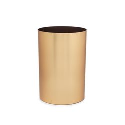 Umbra METALLA CAN 4.75G MAT BRAS 4.75 gm Brown Polypropylene Trash Can