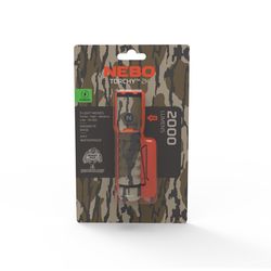 NEBO Torchy 2000 lm Mossy Oak LED Rechargeable Rechargeable Flashlight 18650 Battery