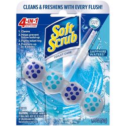 Soft Scrub 4-in-1 Toilet Care Sapphire Waters Scent Toilet Bowl Cleaner 1.76 oz Tablet