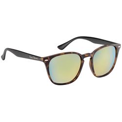 Flying Fisherman Muriel Sunglasses Unisex Tortoise Black Frame Amber Gold Mirror Lens Polarized