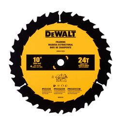 DEWALT 10 in. D X 5/8 in. Carbide Tipped Framing Saw Blade 24 teeth 1 pc