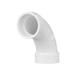 Charlotte Pipe Schedule 40 1-1/2 in. Hub X 1-1/2 in. D Hub PVC 90 Degree Elbow 1 pk