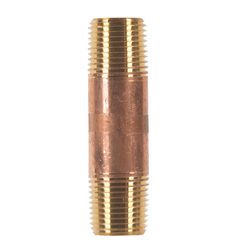 Anderson Metals 1/2 in. MPT in. X 1/2 in. D MPT Red Brass Nipple 3 in. L