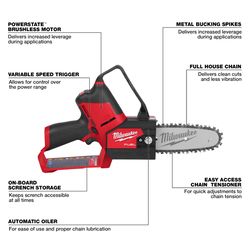 M12 FUEL Chainsaw w (2) 5.0Ah Battery Pack