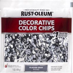 Rust-Oleum Indoor and Outdoor Glacier Gray Blend Decorative Color Chips 1 lb