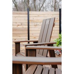 Breeo X Series Brazilian Walnut Poly Lumber Frame Adirondack Chair