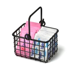 Spectrum Grid 3.25 in. L X 3.8 in. W X 2.5 in. H Black Packet Basket