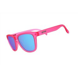 goodr OG - Flamingos on a Booze Cruise Sunglasses Unisex Pink Frame Blue Lens Polarized