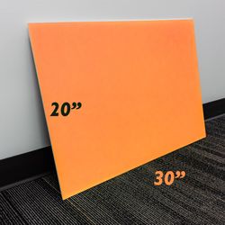 Bazic Products 20 in. W X 30 in. L Fluorescent Orange Foam Board