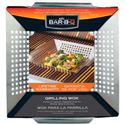 Mr. Bar-B-Q Stainless Steel Grill Wok 12 in. L X 13.58 in. W 1 pk