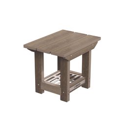 Breeo X Series X Series Brazilian Walnut Rectangular Poly Lumber Side Table