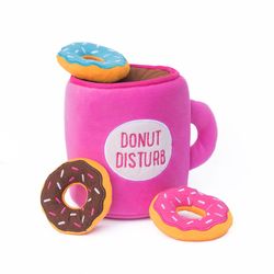 ZippyPaws Burrow For Dog Multicolored Plush Coffee & Donutz Dog Toy 1 pk