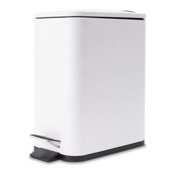Core Home 5 L White Stainless Steel Trash Can