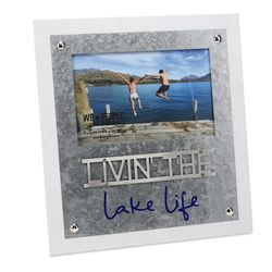 Pavilion We People Galvanized White MDF Picture Frame 4 x 6 in.