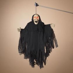 Gerson 43 in. Animated Hanging Skeleton Halloween Decor
