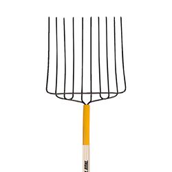 True Temper 46.25 in. 10 Tine Steel Rake Wood Handle