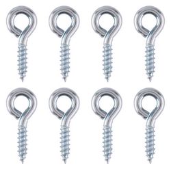 Ace 1/8 in. D X 1-3/16 in. L Zinc-Plated Steel Screw Eye 25 lb. cap. 8 pk