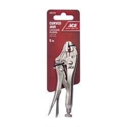 Ace 5 in. Chrome Vanadium Steel Curved Jaw Locking Pliers