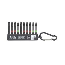 Stay Sharp Phillips/Square Recess/Torx 2 in. L Torsion Screwdriver Bit Set S2 Tool Steel 10 pc