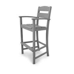 Ivy Terrace Classics Gray HDPE Frame High Dining Armchair