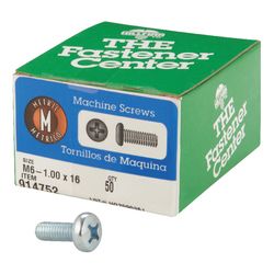 HILLMAN M6-1 Ga. X 16 mm L Phillips Pan Head Zinc-Plated Steel Metric Machine Screws 1 pk