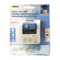 Woods Indoor Digital Timer 125 V White