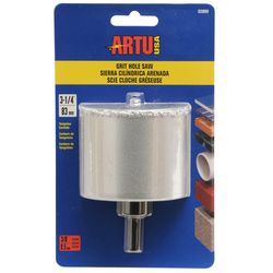 ARTU 3-1/4 in. Carbide Grit 4-1/2 in. L X 3/8 in. D Hole Saw Arbor Included