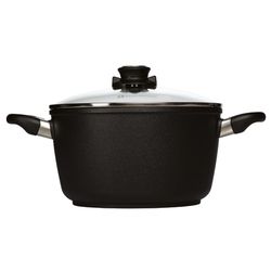 Swiss Diamond Cast Aluminum Soup Pot 9.5 in. 5.5 qt Black