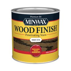 Minwax Wood Finish Semi-Transparent Ebony Oil-Based Penetrating Wood Stain 1/2 pt