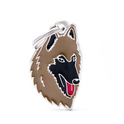 MyFamily Friends Brown Belgian Shepherd Metal Dog Pet Tags