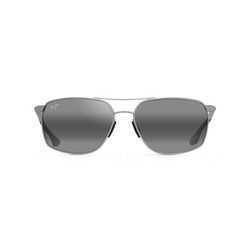 Maui Jim Puu Kukui Sunglasses Men's Silver Frame Neutral Gray Lens Polarized