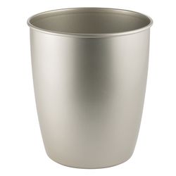 iDesign Hamilton Silver Steel Classic Trash Can