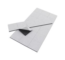 Magnet Source 1 in. L X 1 in. W Black Ferrite Powder/Rubber Polymer Resin Magnetic Square with Adhes