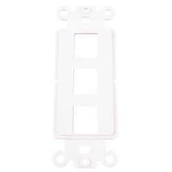 Monster Just Hook It Up White 3 gang Plastic Keystone Wall Plate 1 pk