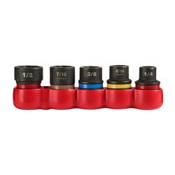 Milwaukee Shockwave 3/8 in. D Alloy Steel Impact Duty Extractor Set 1 in. 6 pc
