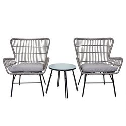 Alpine Dark Gray Steel Frame Chair Set