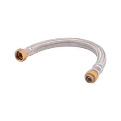 SharkBite 1/2 in. Push Fit X 3/4 in. D FIP 15 in. Stainless Steel Water Heater Supply Connector