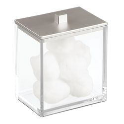 iDesign Clarity Brushed Clear Plastic Canister