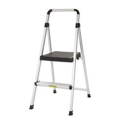 Cosco 39.37 in. H X 18.5 in. W X 23.62 in. D 225 lb. cap. 2 step Aluminum Folding Step Stool